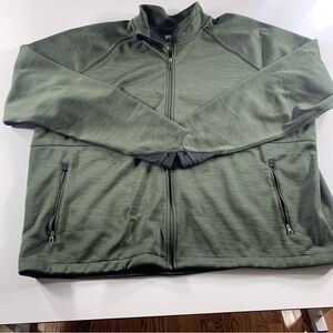 Duluth Jacket Mens 3XL Green Full Zip Up Long Sleeve Zip Pockets Sweatshirt